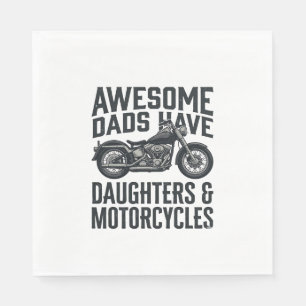 Motorrad-Vater-Töchter-Zitat Vintage-Vektor-Desi Serviette