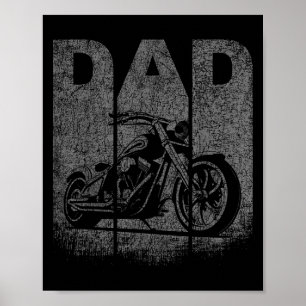 Motorrad-Vater Vatertag Motorrad-Grafik Poster