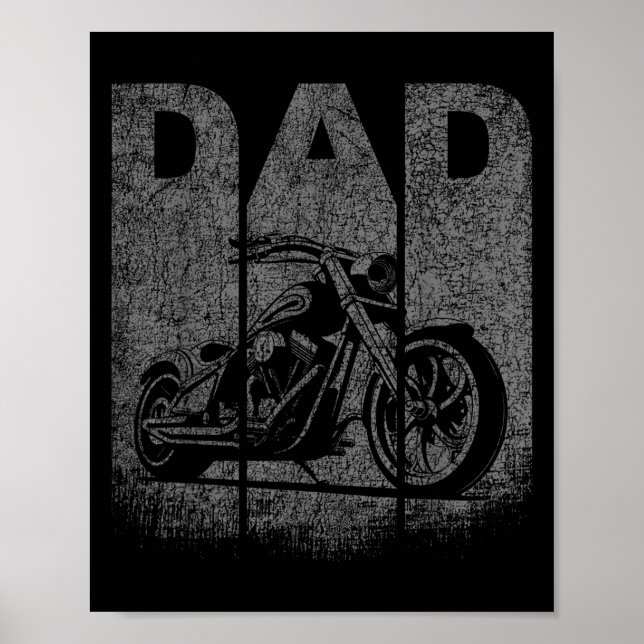 Motorrad-Vater Vatertag Motorrad-Grafik Poster (Vorne)