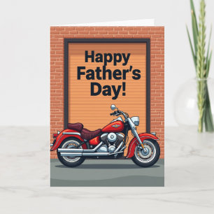 Motorrad Vatertag Kunstkarte Karte