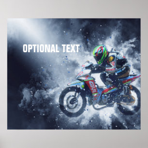 Motorrad-Verrücktheits-Explosionen Poster