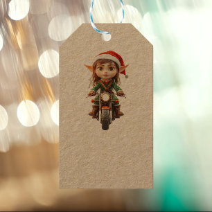Motorrad Weihnachten Elf Kraft Geschenktasten Geschenkanhänger