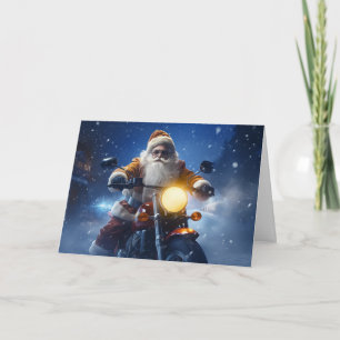 Motorrad-Weihnachtsmann-Weihnachtskarte Feiertagskarte