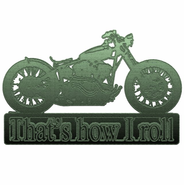 Motorrad - wie rollen fotoskulptur magnet (Vorne)