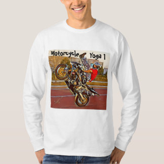 Motorrad-Yoga-langer Hülsen-T - Shirt