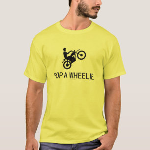 Motorrad-Zeichen - Pop ein Wheelie T-Shirt