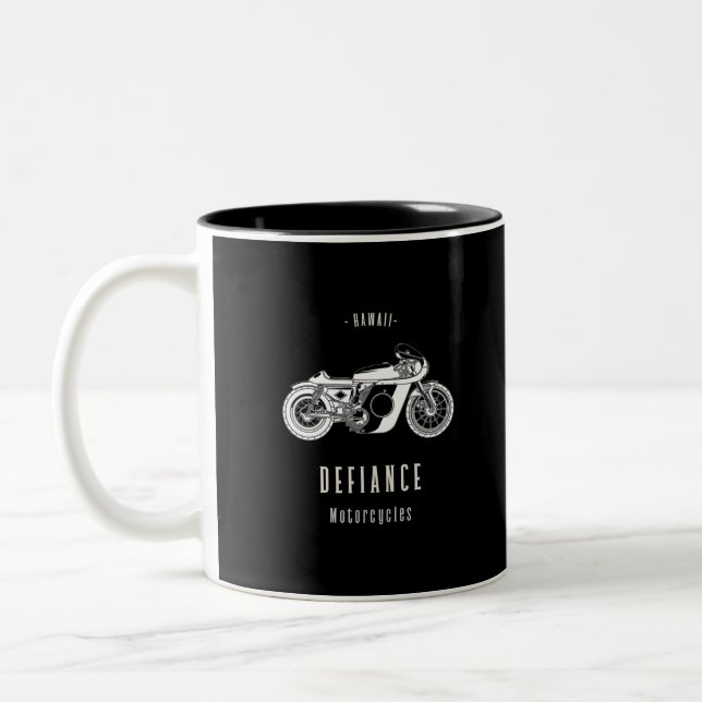 Motorrad Zweifarbige Tasse (Links)