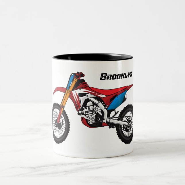 Motorrad Zweifarbige Tasse (Mittel)