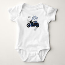 Motorradblau und grau-graffiti-T - Shirt