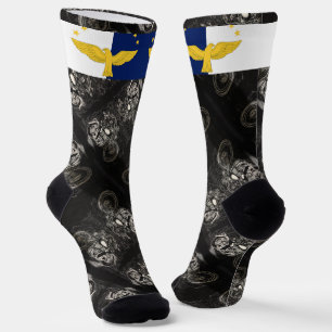 Motorraddesigns der Azoren Socken