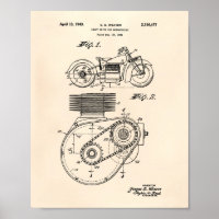 Motorräder 1943 Patent Art Old Peper