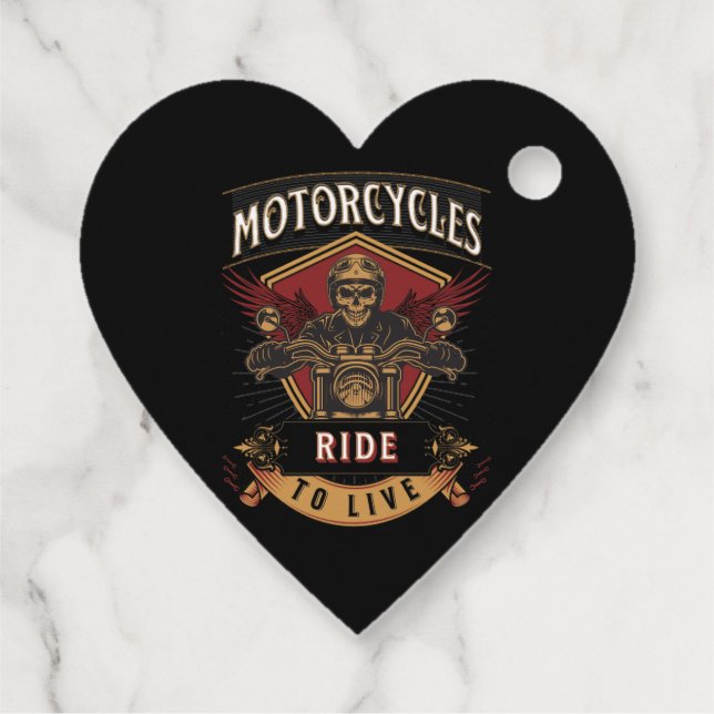 Motorräder für den Skull-Verkehr, Fahrt zum Leben Geschenkanhänger (Rückseite)