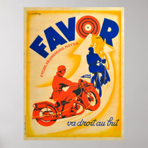 Motorräder - Gefallen - Vintage Art Poster