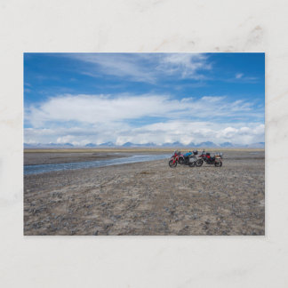 Motorräder in Kirgisistan Postkarte