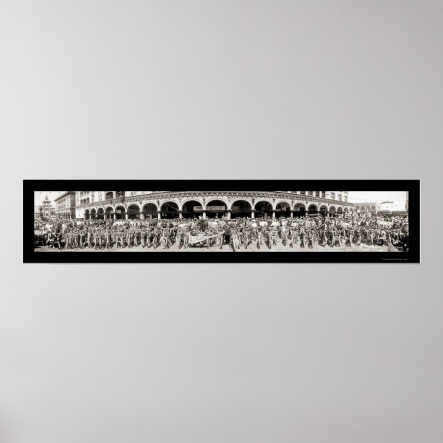 Motorräder Venedig, CA Foto 1910 Poster (Vorne)