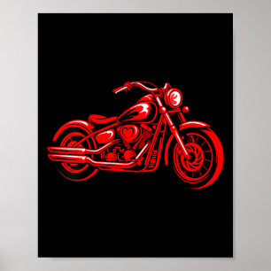 Motorradfahren für Frauen zum Valentinstag Poster