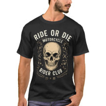 Motorradfahren oder Die Motorradklub Skull Emblem 