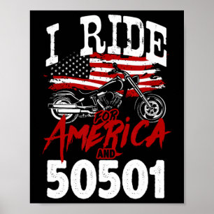 Motorradfahrer Anti Trump 50501 Pro-Demokratie Poster