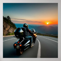Motorradfahrer auf der Landschaftlichen Bergstraße