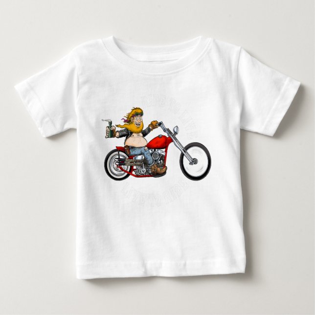 Motorradfahrer Biker Motorrad Baby T-shirt (Vorderseite)