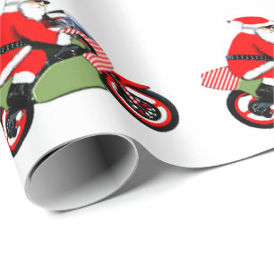 Motorradfahrer Biker Weihnachtspapier Geschenkpapier
