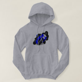 Motorradfahrer Blue Street Bike Hoodie oder Tshirt
