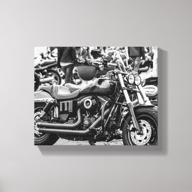 Motorradfahrer Details Leinwanddruck (Vorderseite)
