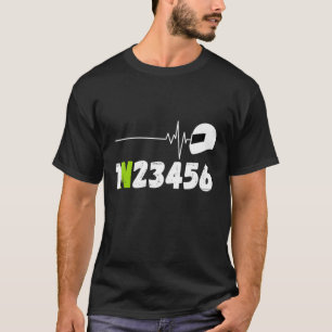Motorradfahrer Ecg Heartbeat 1 n T-Shirt
