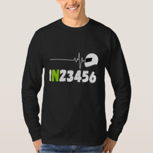 Motorradfahrer Ecg Heartbeat 1 n T-Shirt