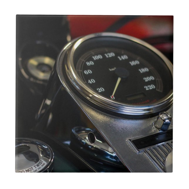 Motorradfahrer Fliese (Vorderseite)