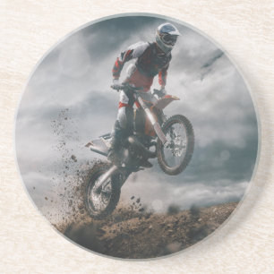 Motorradfahrer Getränkeuntersetzer