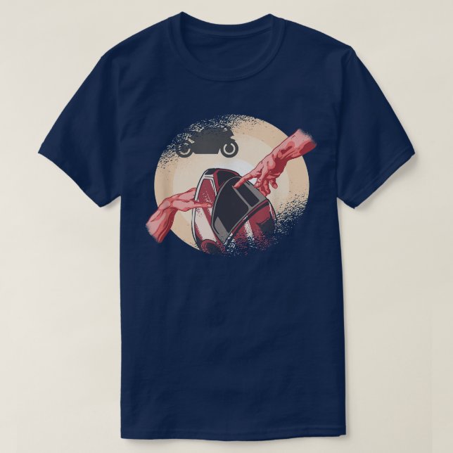 Motorradfahrer-Helmbiker-Athlet T-Shirt (Design vorne)