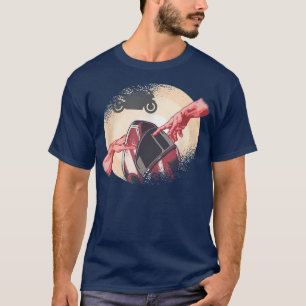 Motorradfahrer-Helmbiker-Athlet T-Shirt
