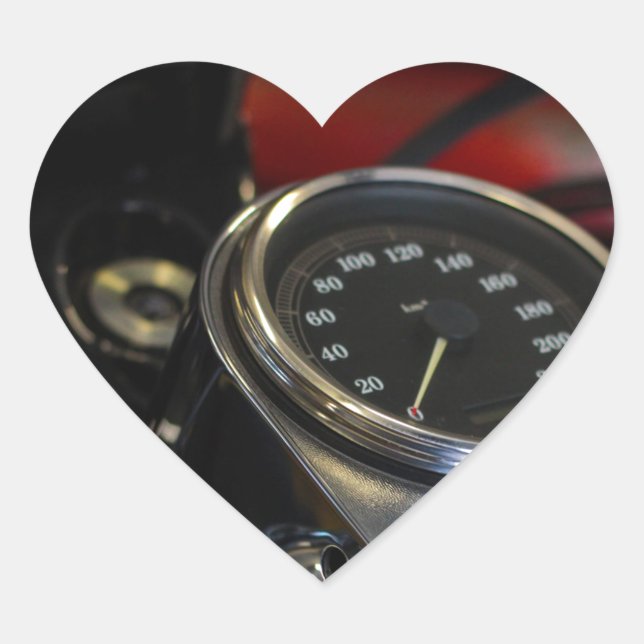 Motorradfahrer Herz-Aufkleber (Vorderseite)