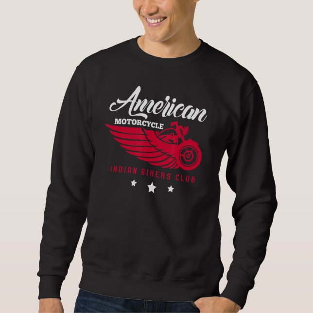 Motorradfahrer Indische Motorradfahrer Sweatshirt (Vorderseite)
