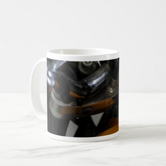 Motorradfahrer Kaffeetasse (Vorderseite Links)