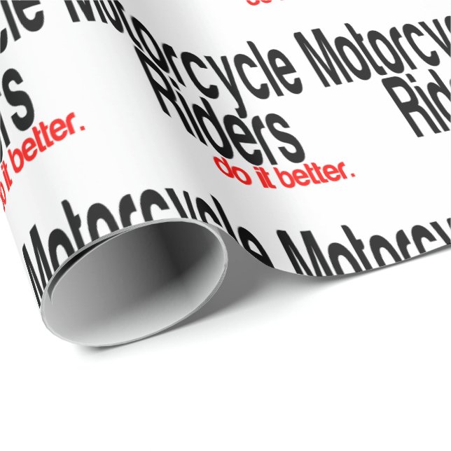 Motorradfahrer machen es besser Spaß Geschenkpapier (Rolleneckpunkt)