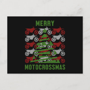 Motorradfahrer Merry Motocrossmas Weihnachten - Bi Postkarte