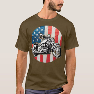 Motorradfahrer mit amerikanischer Flagge146 T-Shirt