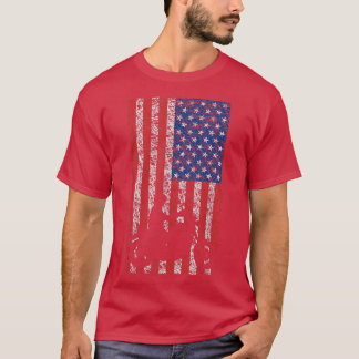 Motorradfahrer mit amerikanischer Flagge174 T-Shirt