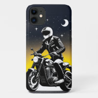 Motorradfahrer mit Maske