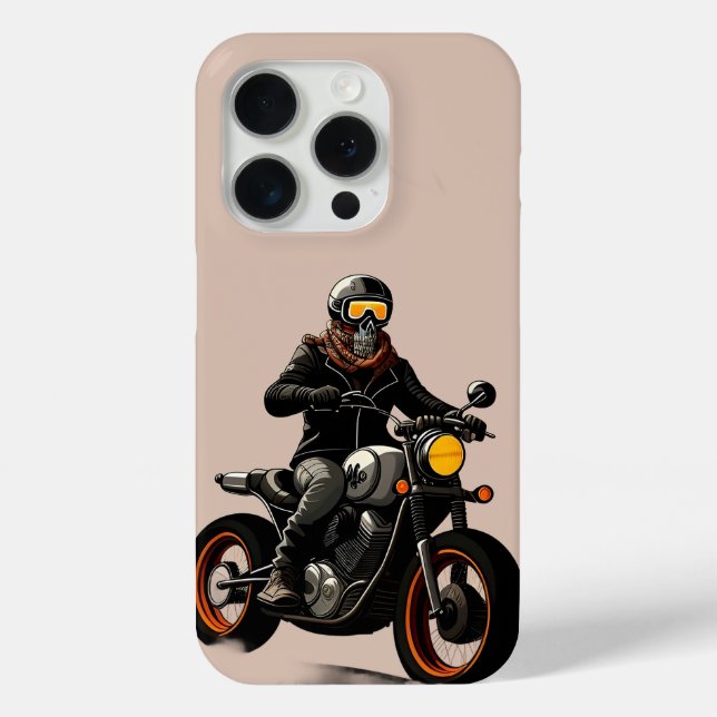 Motorradfahrer mit Skulptur Case-Mate iPhone Hülle (Rückseite)