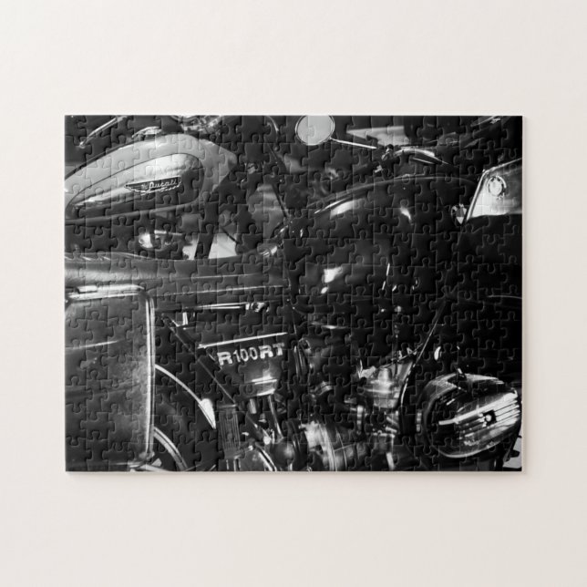 Motorradfahrer Motorrad Puzzle (Horizontal)