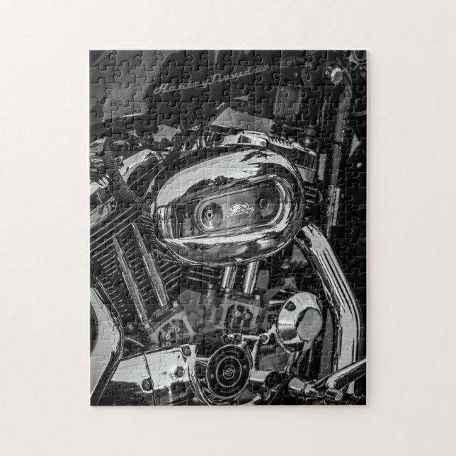 Motorradfahrer Motorrad Puzzle (Vertikal)