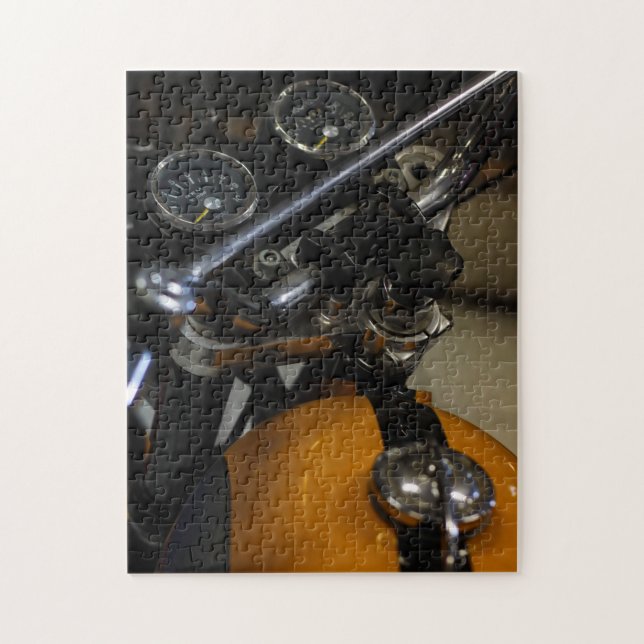 Motorradfahrer Motorrad Puzzle (Vertikal)