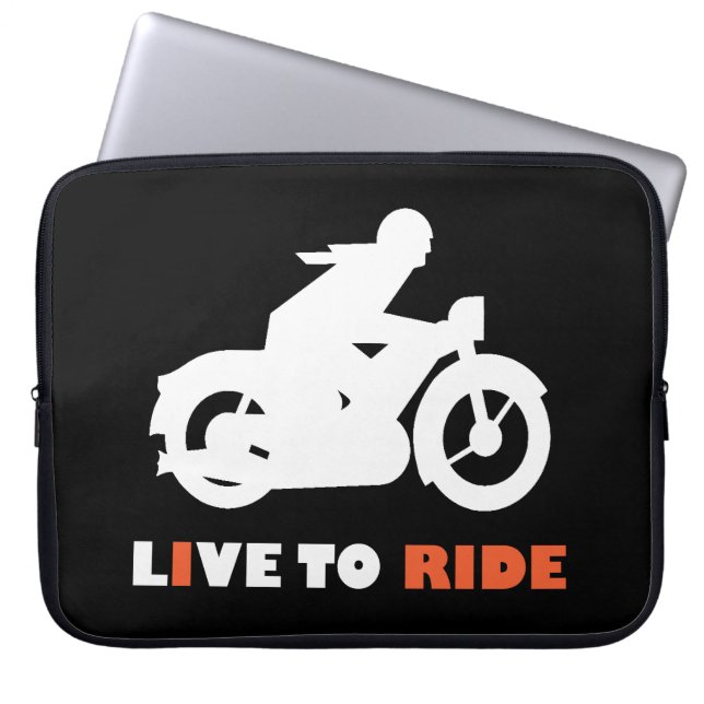 Motorradfahrer - Notebook-Sieb Laptopschutzhülle (Vorderseite)