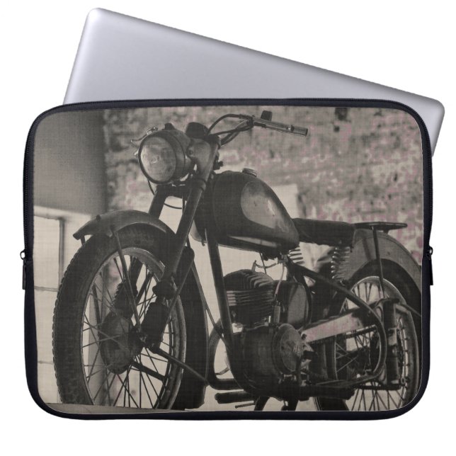 Motorradfahrer - Notebook-Sieb Laptopschutzhülle (Vorderseite)