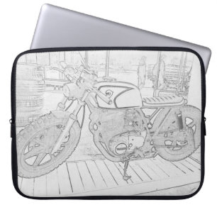 Motorradfahrer - Notebook-Sieb Laptopschutzhülle