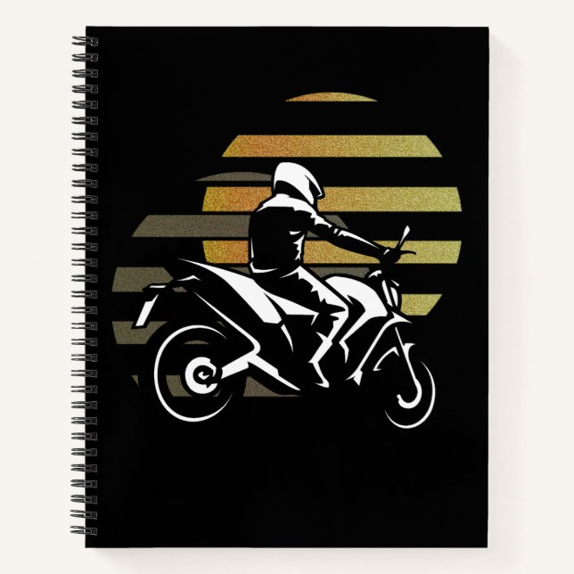 Motorradfahrer Notizbuch (Vorderseite)