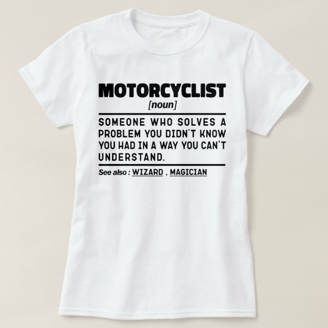 Motorradfahrer Noun Motorradfahrer Racing Liebhabe T-Shirt (Design vorne)